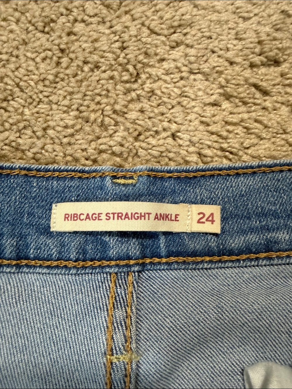 Levi’s Premium Ribcage Straight Ankle Women’s Jeans Sz 24 Distressed - Picture 5 of 7